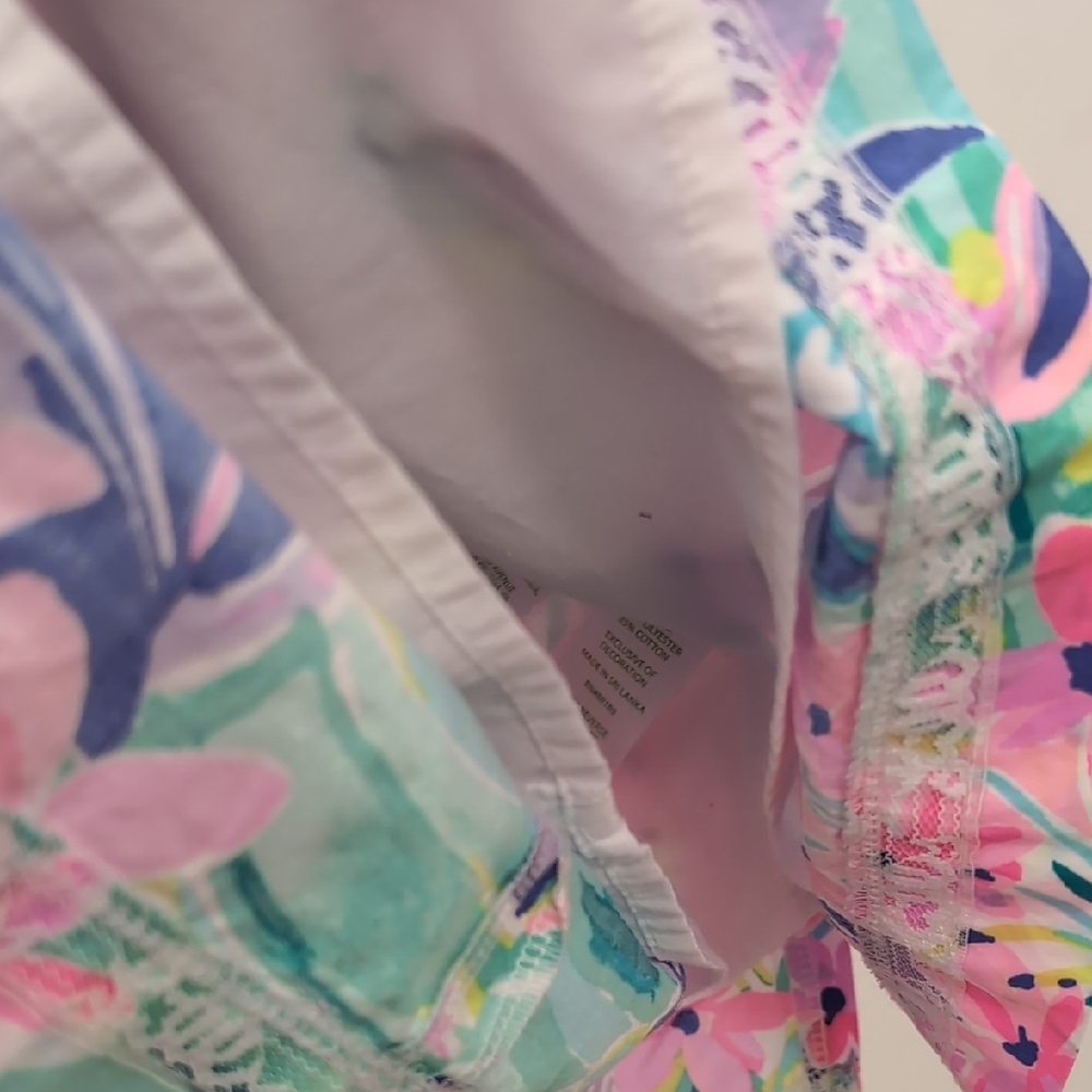 Lilly Pulitzer Pink and Green Floral Kids Dress - Picture 7 of 9